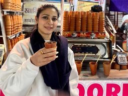 Tanishaa Mukerji soaks in Winter vibes with Kulhad chai
