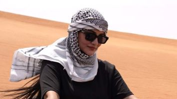 Tia Bajpai learns bike riding in desert terrain for upcoming film Tia Bajpai learns bike riding in desert terrain for upcoming film