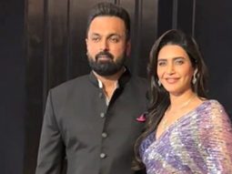 Karishma Tanna poses with husband at Nupur & Stebin Ben’s reception