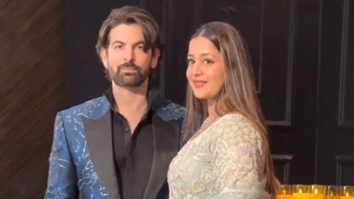 Neil Nitin Mukesh poses with wife Rukmini at Nupur & Stebin Ben’s reception