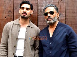 Photos: Ahan Shetty and Suniel Shetty snapped in Juhu
