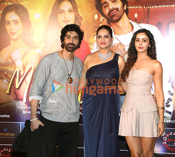photos ganesh acharya pooja chopra and others snapped at launch of poonam jhas party anthem maza le le 3