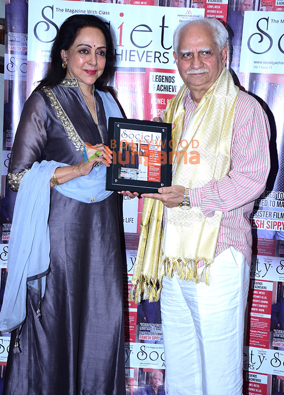 Photos: Hema Malini unveils Society Achievers cover featuring filmmaker Ramesh Sippy, celebrating Cinema
