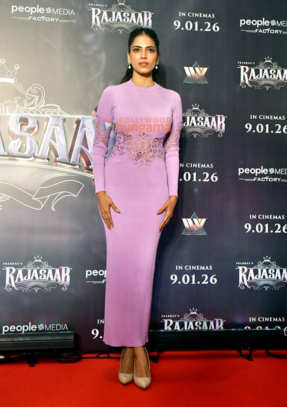 photos nidhhi agerwal malavika mohanan riddhi kumar and others grace nache nache song launch from the rajasaab 4