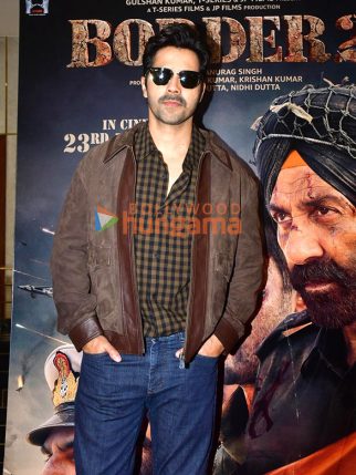 Photos: Varun Dhawan and Ahan Shetty snapped promoting Border 2