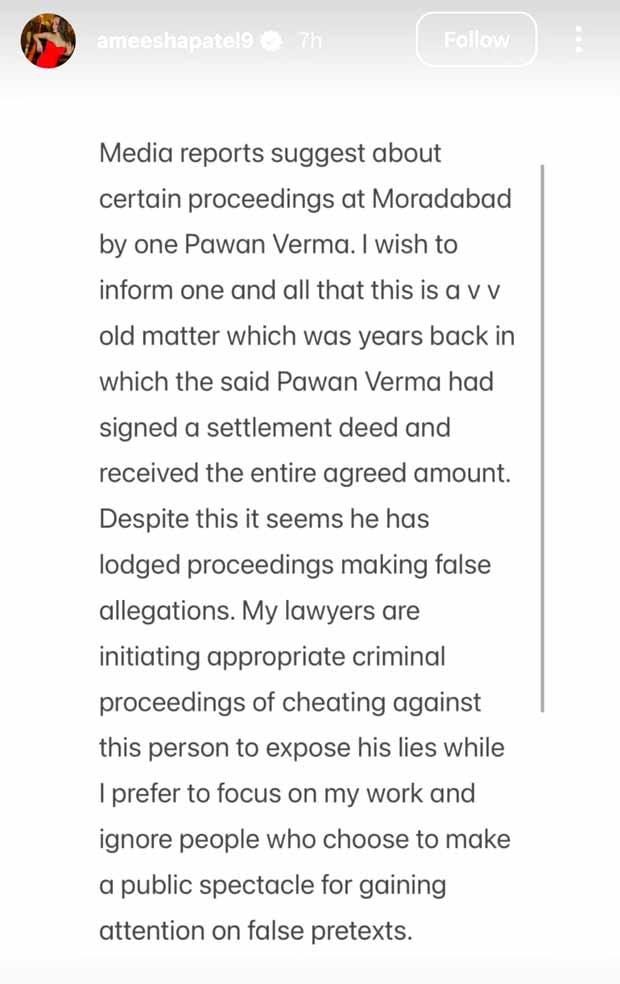 Ameesha Patel faces non-bailable warrant over alleged breach of contract case; Gadar 2 actress REACTS!