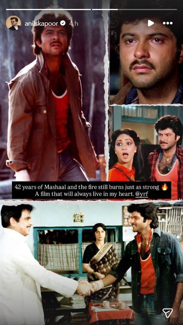 Anil Kapoor celebrates 42 years of Mashaal, calls it, "A film that will always live in my heart"