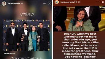 “Proud”: Karan Johar leads Industry cheers as Boong Wins BAFTA, Kangana Ranaut says Director was “Made for Greatness”