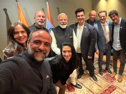PM Narendra Modi meets Fauda team in Israel, shares selfie moment PM Narendra Modi meets Fauda team in Israel, shares selfie moment