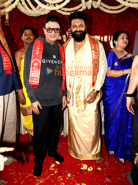 photos bhushan kumar rishab shetty and others snapped at the grand muhurat ceremony of their film jai hanuman 6