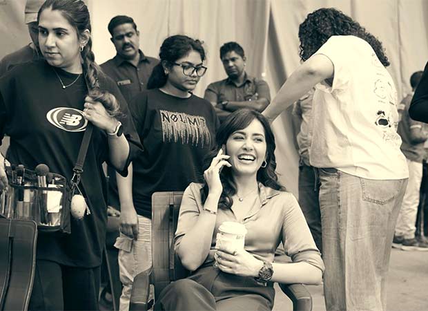 राशि खन्ना अपने अगले फिल्म प्रोजेक्ट से एक सूक्ष्म बीटीएस झलक पेश करती हैं