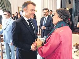 Shabana Azmi on meeting French President Emmanuel Macron, “He was very charming, very attentive and he was with us to listen”