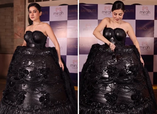 Uorfi wears 100 kg chocolate cake dress; feeds people in wildest fashion experiment yet