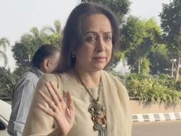 Glimpse of Hema Malini from the airport