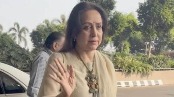 Glimpse of Hema Malini from the airport
