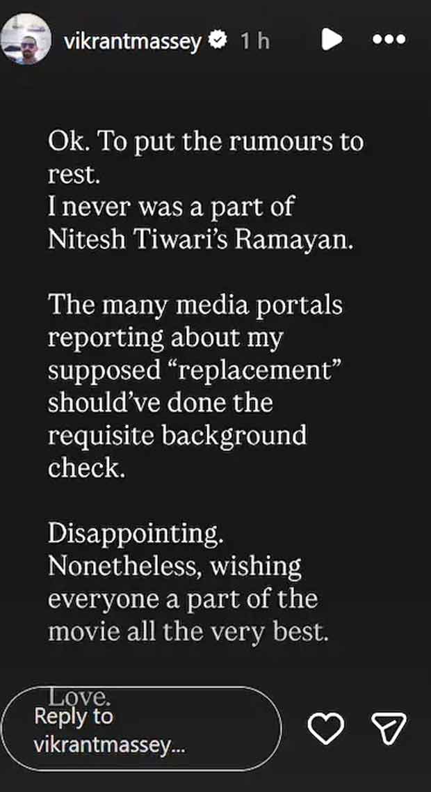  Vikran Massey BREAKS SILENCE on being replaced by Raghav Juyal in Nitesh Tiwari’s Ramayana