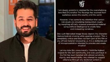 Aditya Dhar warns against AI-manipulated Dhurandhar: The Revenge visuals, calls them “malicious and misleading”