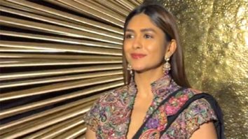 Mrunal Thakur papped in a gorgeous saree