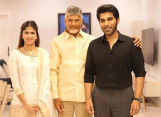 Andhra Pradesh CM Chandrababu Naidu meets newlyweds Allu Sirish and Nayanika Reddy, extends blessings
