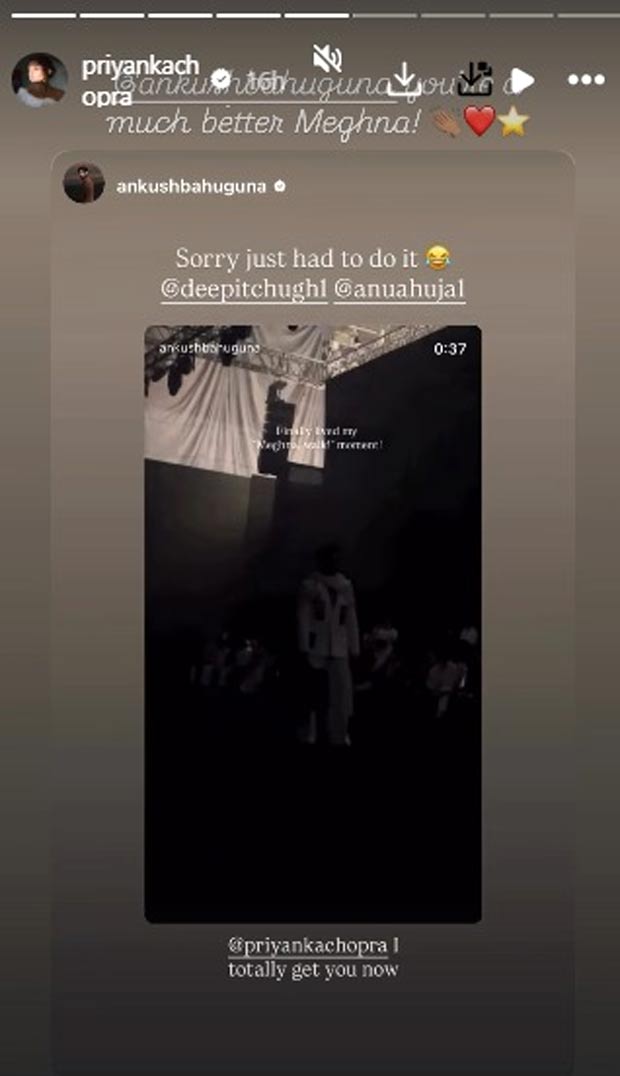 Priyanka Chopra calls Ankush Bahuguna "better Meghna” after his Lakmé Fashion Week runway moment