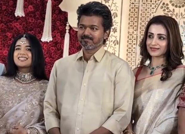 Thalapathy Vijay spotted with Trisha Krishnan at wedding reception amid reports of marital trouble