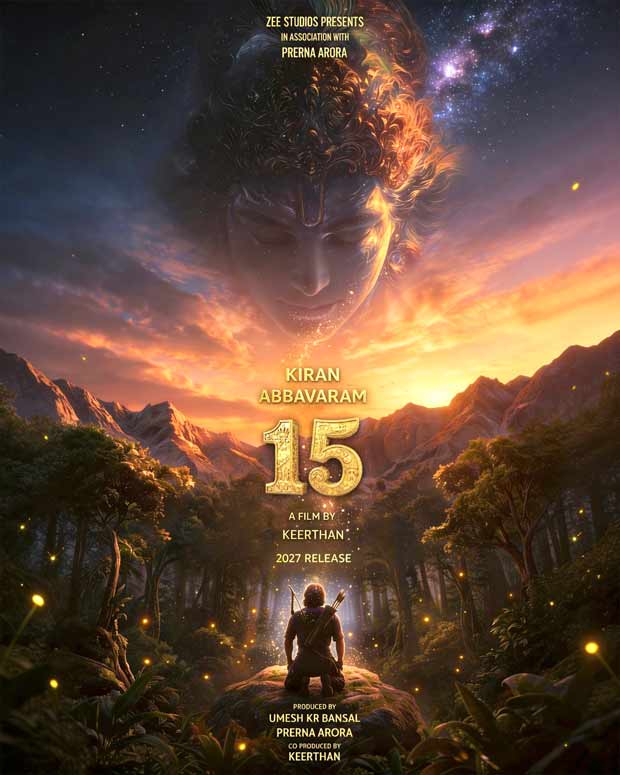  Kiran Abbavaram 15 teaser poster unveiled; Zee Studios and Prerna Arora back a visually grand mytho-fantasy spectacle