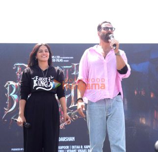 Photos: Akshay Kumar and Wamiqa Gabbi snapped promoting their film Bhooth Bangla in Delhi