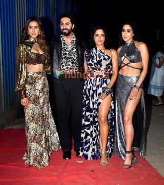 Photos: Ayushmann Khurrana, Sara Ali Khan, Rakul Preet Singh, Wamiqa Gabbi and others snapped during the song shoot of their film Pati Patni Aur Woh Do