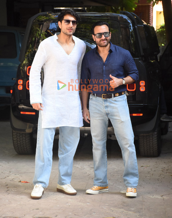 Photos: Saif Ali Khan and Ibrahim Ali Khan snapped at Octavius Sound Studio in Bandra Photos: Saif Ali Khan and Ibrahim Ali Khan snapped at Octavius Sound Studio in Bandra