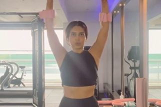 We see pink dumbells! Bhumi Satish Pednekkar