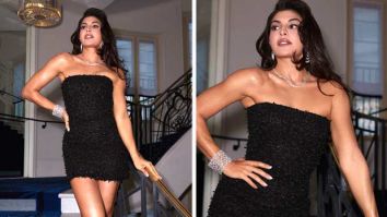 Jacqueliene Fernandez serves main character energy in black couture mini and Chopard diamonds at Cannes 2026