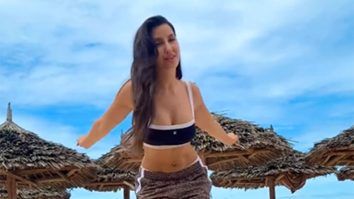 Nora can never not dance! Nora Fatehi beach vibes