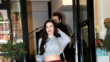 Photos: Giorgia Andriani snapped outside a salon in Bandra