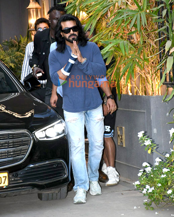 photos ram charan snapped at hakims aalim salon 4