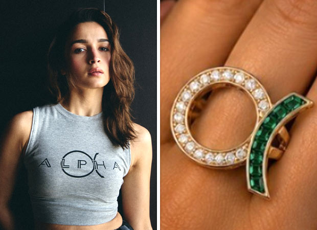 Alia Bhatt wears customised Alpha logo ring by Meroh during film promotions