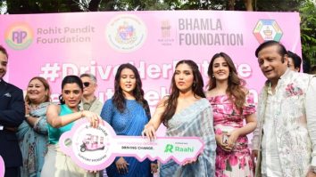 Bhumi Pednekar, Nupur Sanon, and Amruta Fadnavis join Bhamla Foundation’s ‘Drive Her Future’ initiative to support 1,000 women with pink e-rickshaws