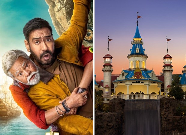 Dhamaal 4 filminin şelalede tanıtılacak 60 metrelik fragman posteri.