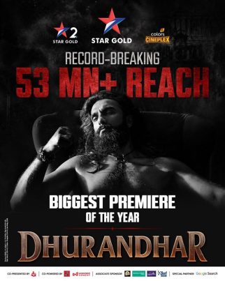 Dhurandhar delivers a blockbuster television premiere on the JioStar network, reaching 53 million viewers