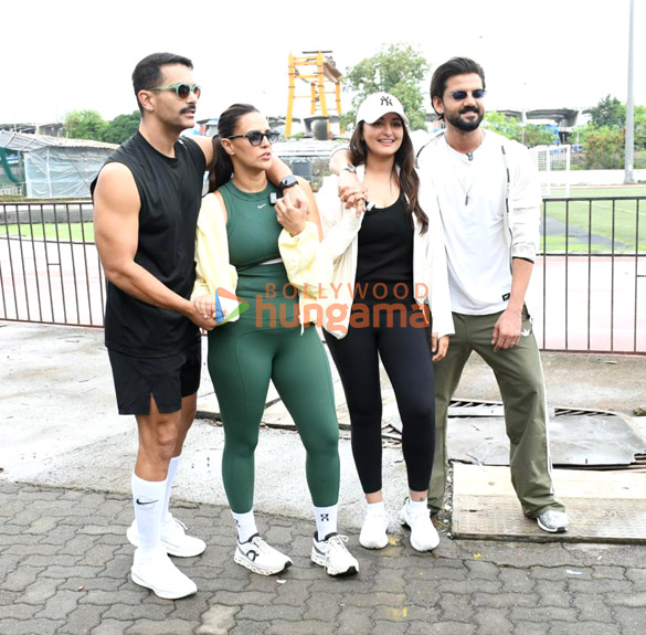 photos neha dhupia angad bedi sonakshi sinha and zaheer iqbal snapped shooting the double date episode 3