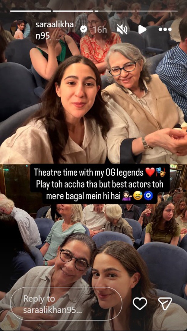 Sara Ali Khan drops heartwarming post on outing with mom Amrita Singh and grandmother Sharmila Tagore; calls them the ‘best actors’ beside her