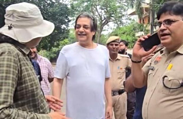 Chandrachur Singh interacts with officials during Gurugram demolition drive outside his residence