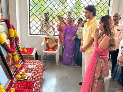 Rasha Thadani and Jayakrishna Ghattamaneni visit Tirupati temple ahead of their south debut Srinivasa Mangapuram