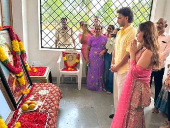 Rasha Thadani and Jayakrishna Ghattamaneni visit Tirupati temple ahead of their south debut Srinivasa Mangapuram Rasha Thadani and Jayakrishna Ghattamaneni visit Tirupati temple ahead of their south debut Srinivasa Mangapuram