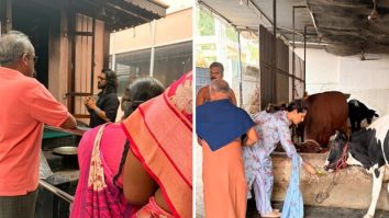 Ram Charan visits Ayyappa temple at Coimbatore with wife Upasana Konidela after wrist surgery