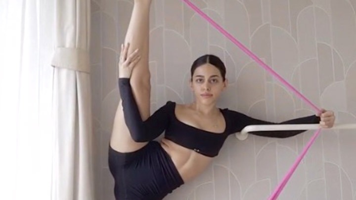 Alaya F showcasing her amazing flexibility