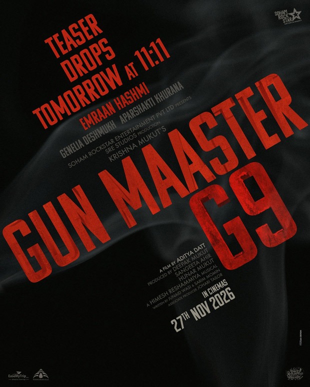 Teaser of Emraan Hashmi starrer Gunmaaster G9 to release on Tuesday; will also be screened in theatres with Toxic