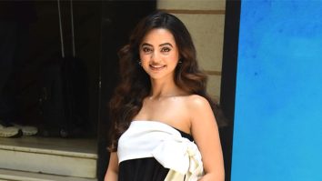 Helly Shah makes a ‘chic statement’ in a strapless black midi dress with a dramatic white bow detail