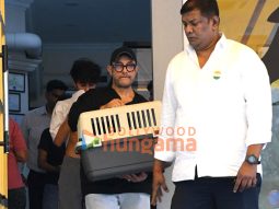 Photos: Aamir Khan, Kiran Rao with son Azad spotted outside a pet clinic in Santacruz
