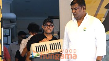 Photos: Aamir Khan, Kiran Rao with son Azad spotted outside a pet clinic in Santacruz
