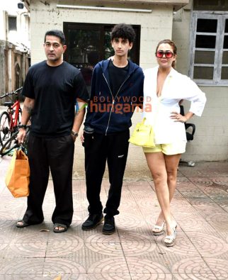 Photos: Amrita Arora snapped with her family at her mother’s house in Bandra